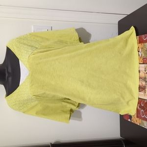 Catherines Soft Comfy Shirt 3X 26/28W Pretty Lime Color